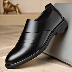 Luxury Brand Genuine Leather Fashion Men Business Dress
