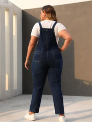 Jumpsuits Women   High waist plus size Casual Straight Ladies  Female Denim