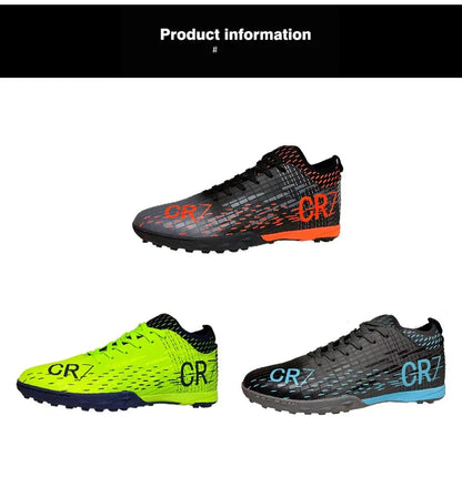 Fashion Green Men's Football Shoes Superstar Outdoor Non-slip Child Futsal
