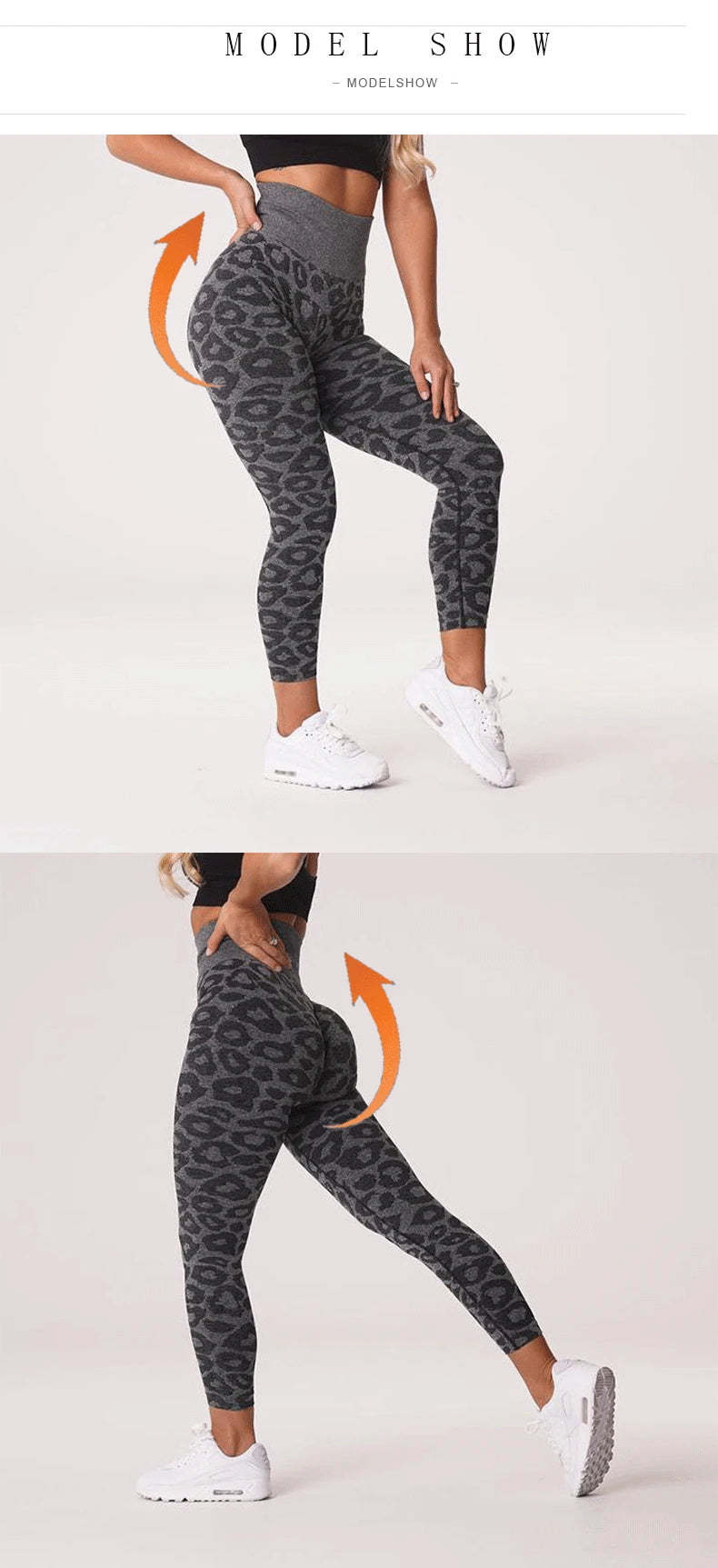 Leopard Seamless Leggings Women Soft Workout Tights Fitness Outfits