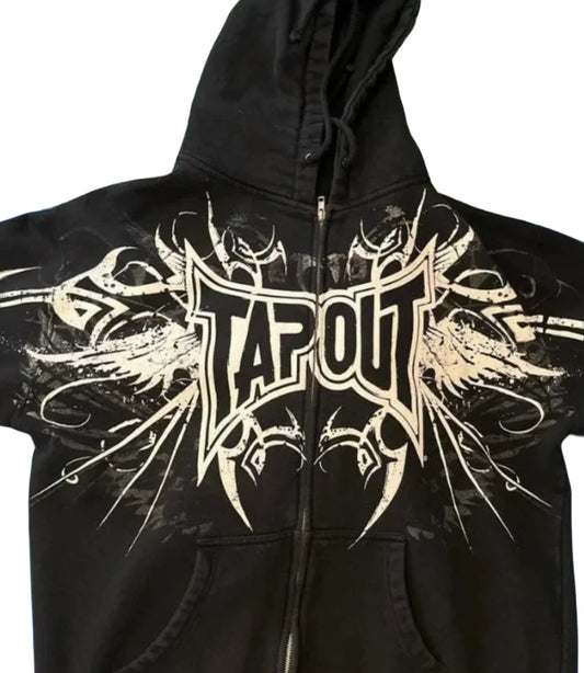 Y2k Hoodies Vintage Gothic Fashion Letter Print Zip Up Hoodie Winter Hip Hop