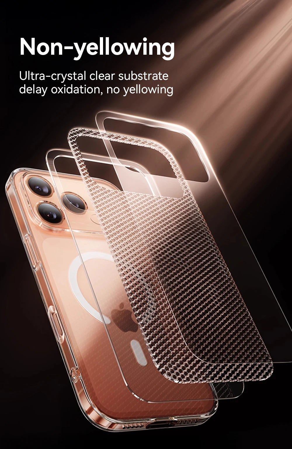 Joyroom Magnetic Case For iPhone 17 Pro Max Case Anti Yellow Transparent Cover For iPhone 17 Pro Max Wireless Charger Thin Cover