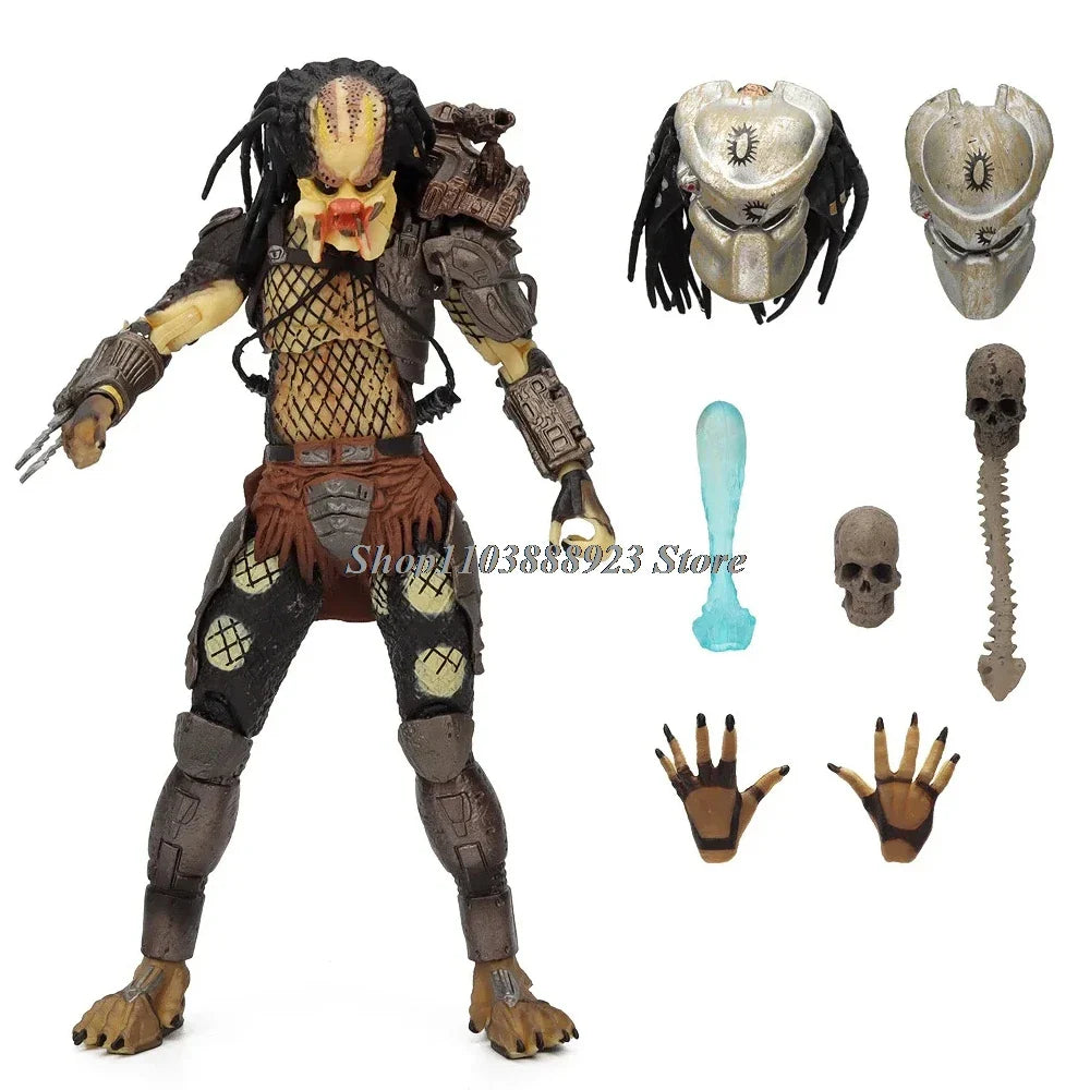 NECA Predator Figrue Ultimate Shaman Elder Armored Lost Warrior Jungle Hunter Snake Vision Predator Alien Figure Model Toy Gifts