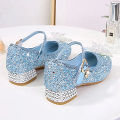 Trendy Fashion Girls Princess Elsa Crystal Shoes Cartoon Cute Baby Children