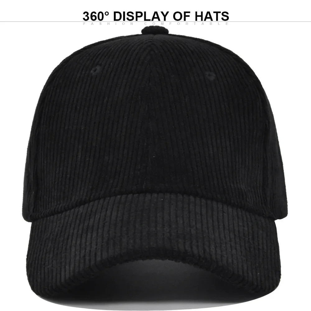 Corduroy Hat Korean Version Ins Baseball Cap Korean Version Versatile Show Face Small Curved Eaves Street Fashion Brand Cap Man