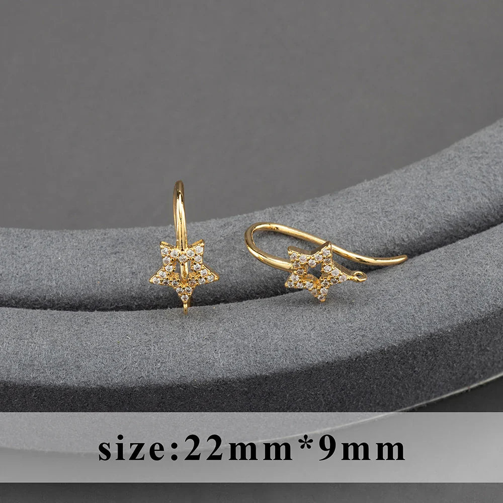 GUFEATHER,20pcs/lot,M800,jewelry accessories,pass REACH,nickel free,18k gold plated,copper,connector,diy earrings,jewelry making