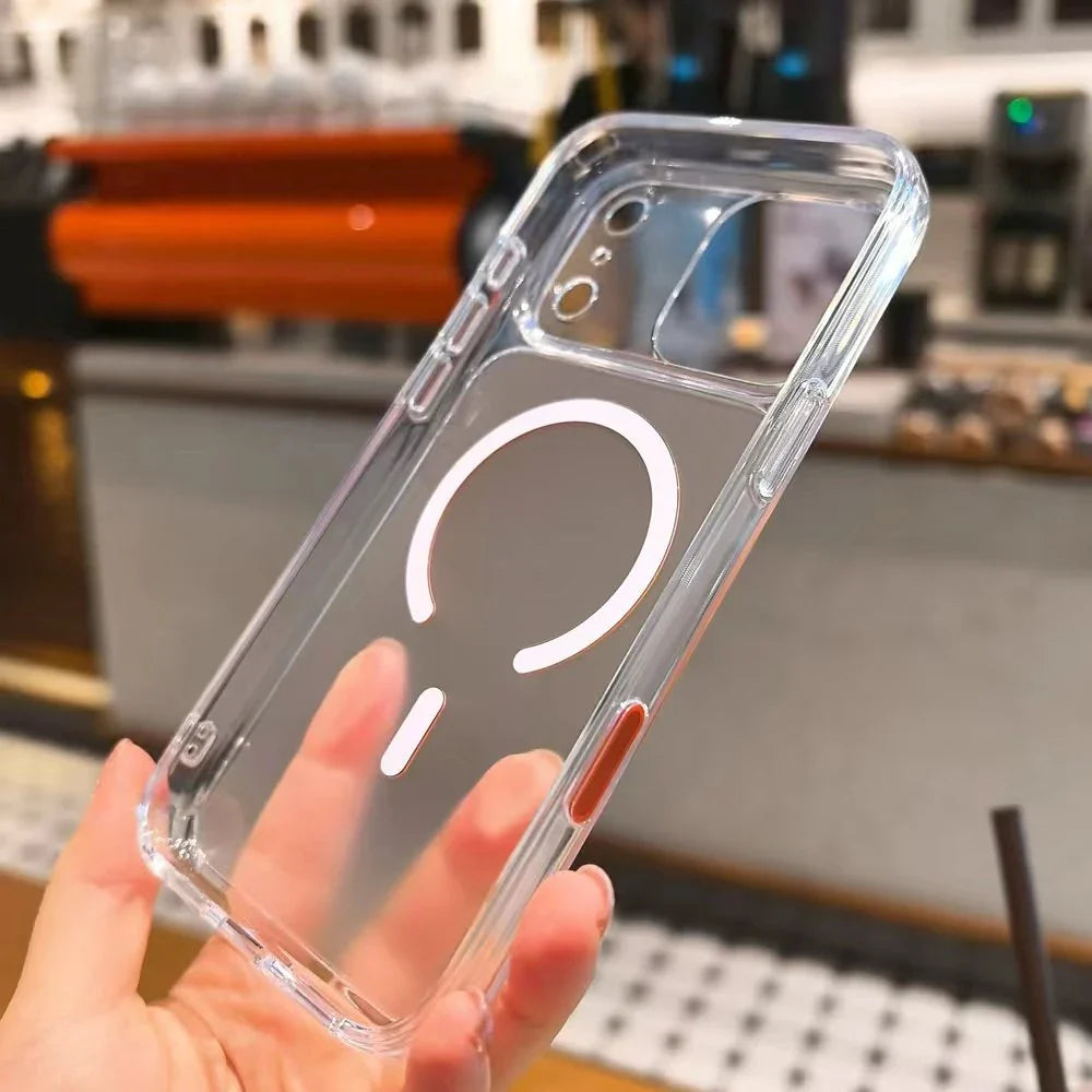 Matte Translucent PC+TPU Original Magsafe Case For iPhone 17Pro 17Air 17Pro Max Active Camera Button Wireless Charge Hard Cover