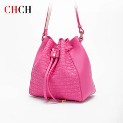 Women's Top Handbag Pink Drawstring Bucket Bag Graduation Gift