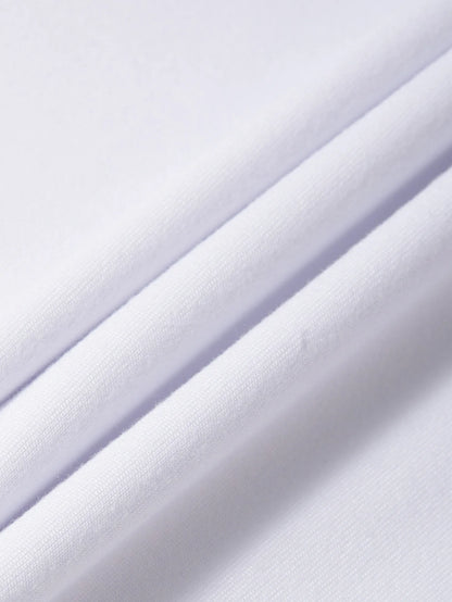 2024 Spring and Autumn Fashion Men's Long Sleeve Round Neck Splicing T-shirt Business Anti Wrinkle Street Wear Casual Top