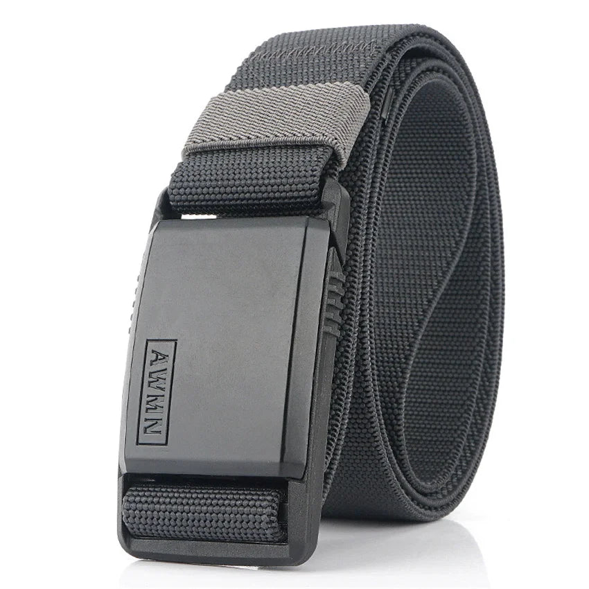 2026 New Fashion Nylon Belt  Magnetic Buckle Adjustable Belts For Men Elastic Belts High Quality Wear-resistant Training Belt