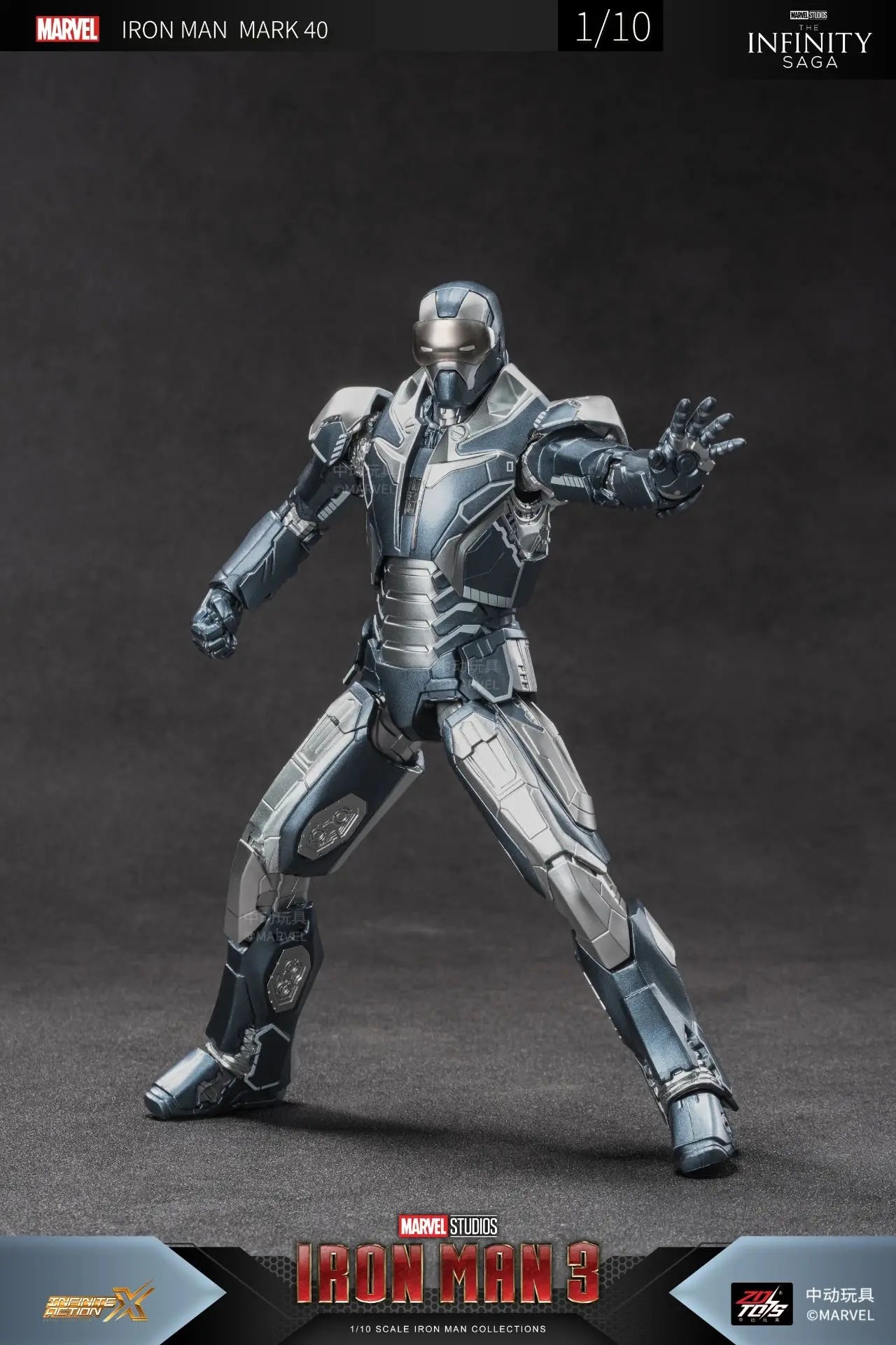 1:10 ZD Toys Iron Man MK38 Igor MK25 Striker MK26 Gamma MK36 Peacemaker MK40 MK15 Sneaky Action Figure Collections Gift