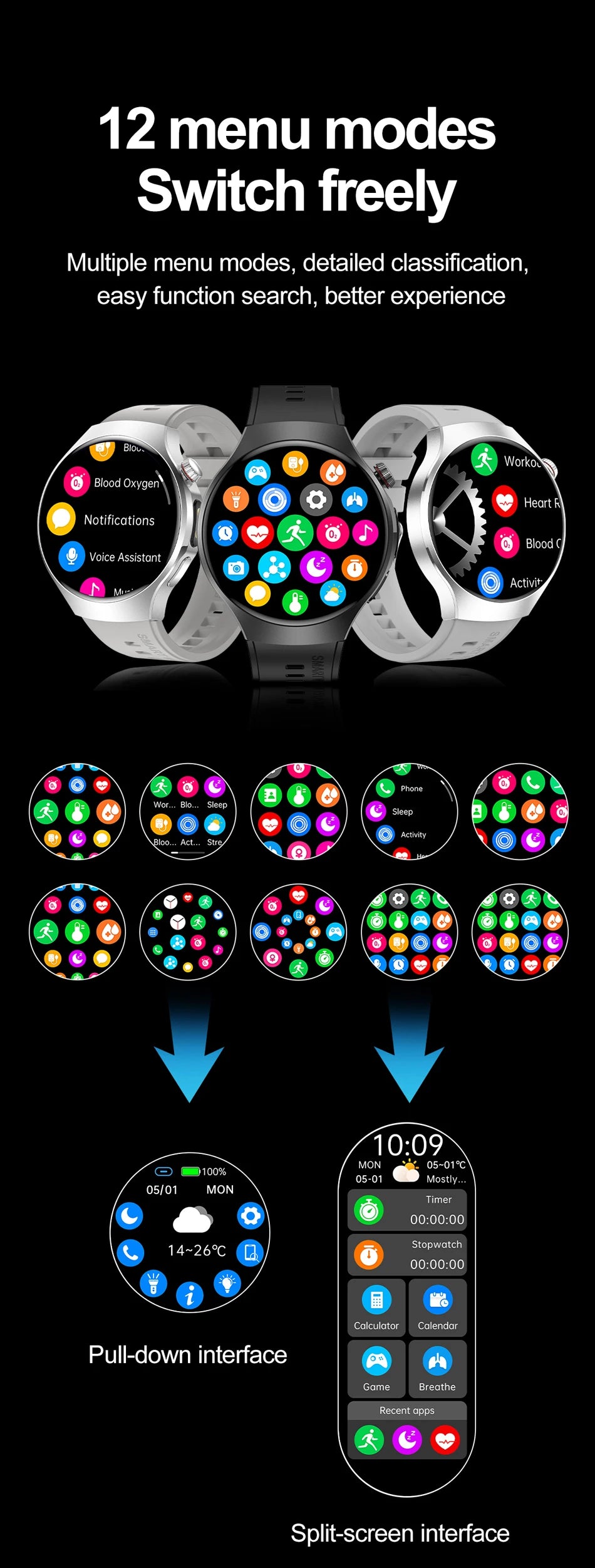 New Smart Watch Men Full Touch Screen Compass Bluetooth Call Flashlight Sports Activity Fitness Heart Rate Waterproof Smartwatch