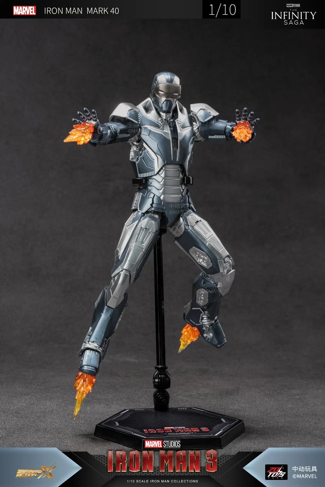1:10 ZD Toys Iron Man MK38 Igor MK25 Striker MK26 Gamma MK36 Peacemaker MK40 MK15 Sneaky Action Figure Collections Gift