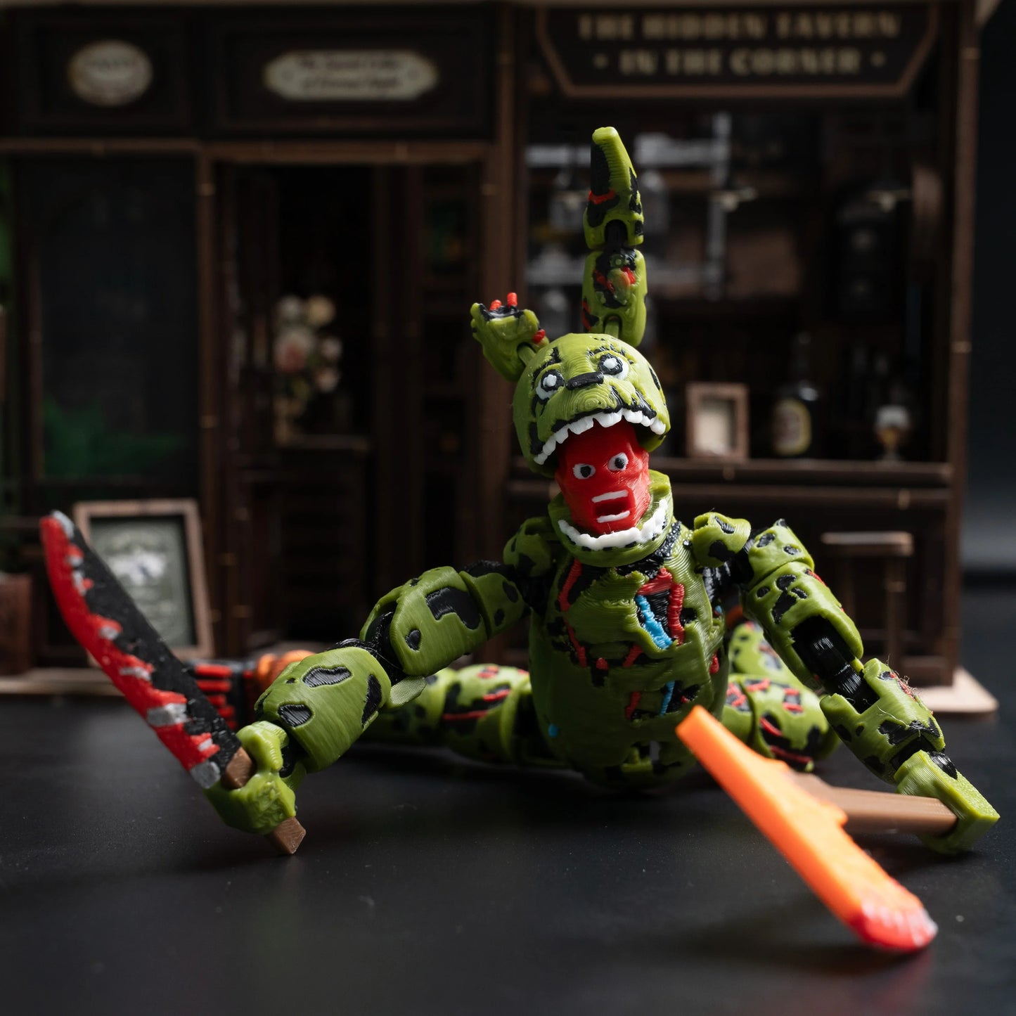 3d Brushed Fnaf Ready Stock Freddy Fazbear’S Pizza Springtrap Toy Action Figure Model Collection Holiday Toy Gift