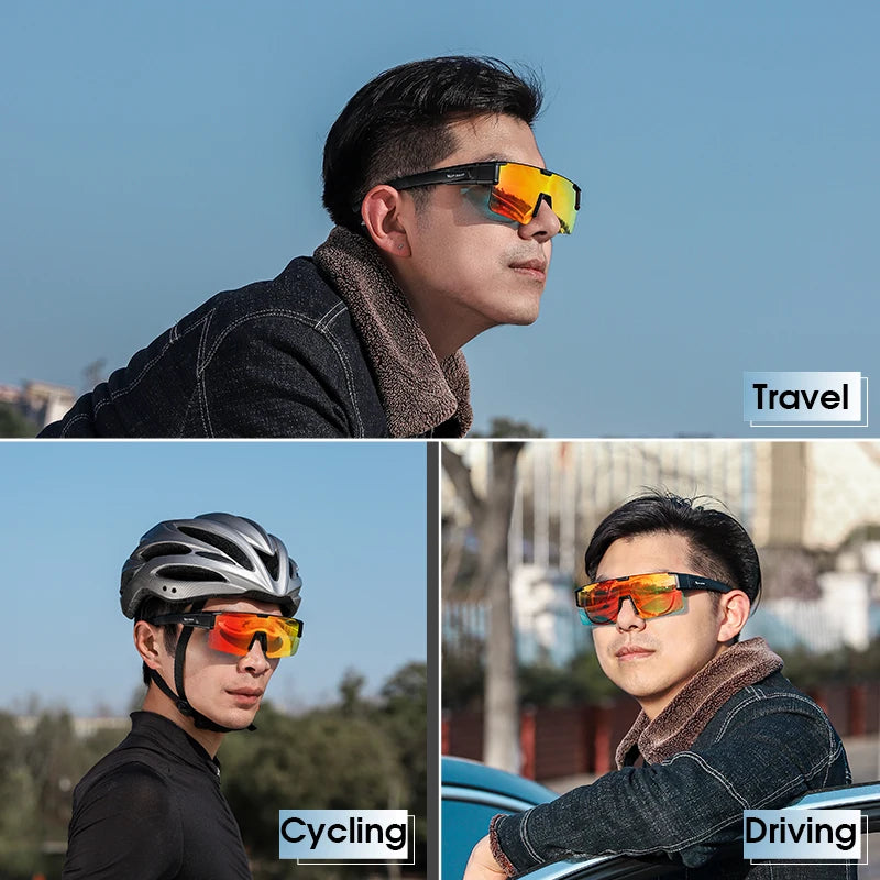 Sunglass Photochromic Cycling Glasses Men Women Fit Over Myopia Glasses