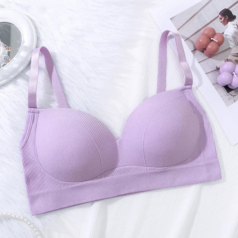 Women Bra Panties Set G-String Sports Bra Crop Top Seamless Underwear Fitness Bra