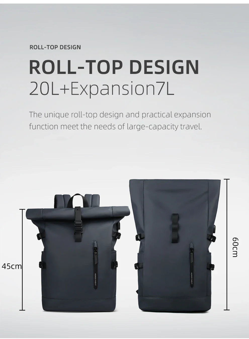 HK Large 15.6 Inch Laptop Backpack Men Anti-Theft Travel Backpack for Business University Bicycle School Backpack With USB Port