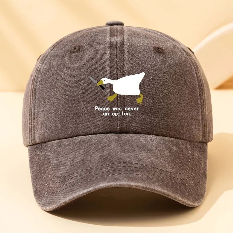 A running goose fashionable printed baseball cap versatile outdoor casual duckbill cap travel hat
