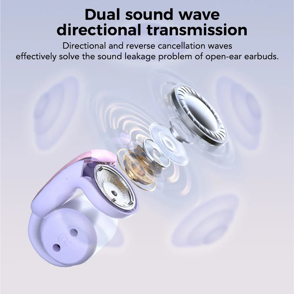 Translator ERAZER XF28 Bluetooth V6.0 Open-ear True Wireless EarbudsTranslation Earphones Office Travel,ASMR Headset APP