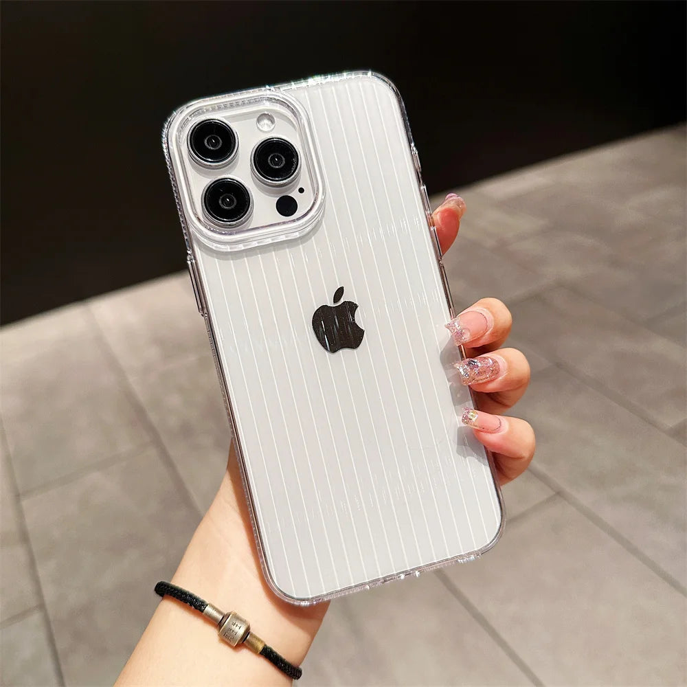 Transparent Phone Case For iPhone 12 13 14 15 16 Pro Max Plus Shockproof Clear Bumper for iphone 16promax Cases Cover
