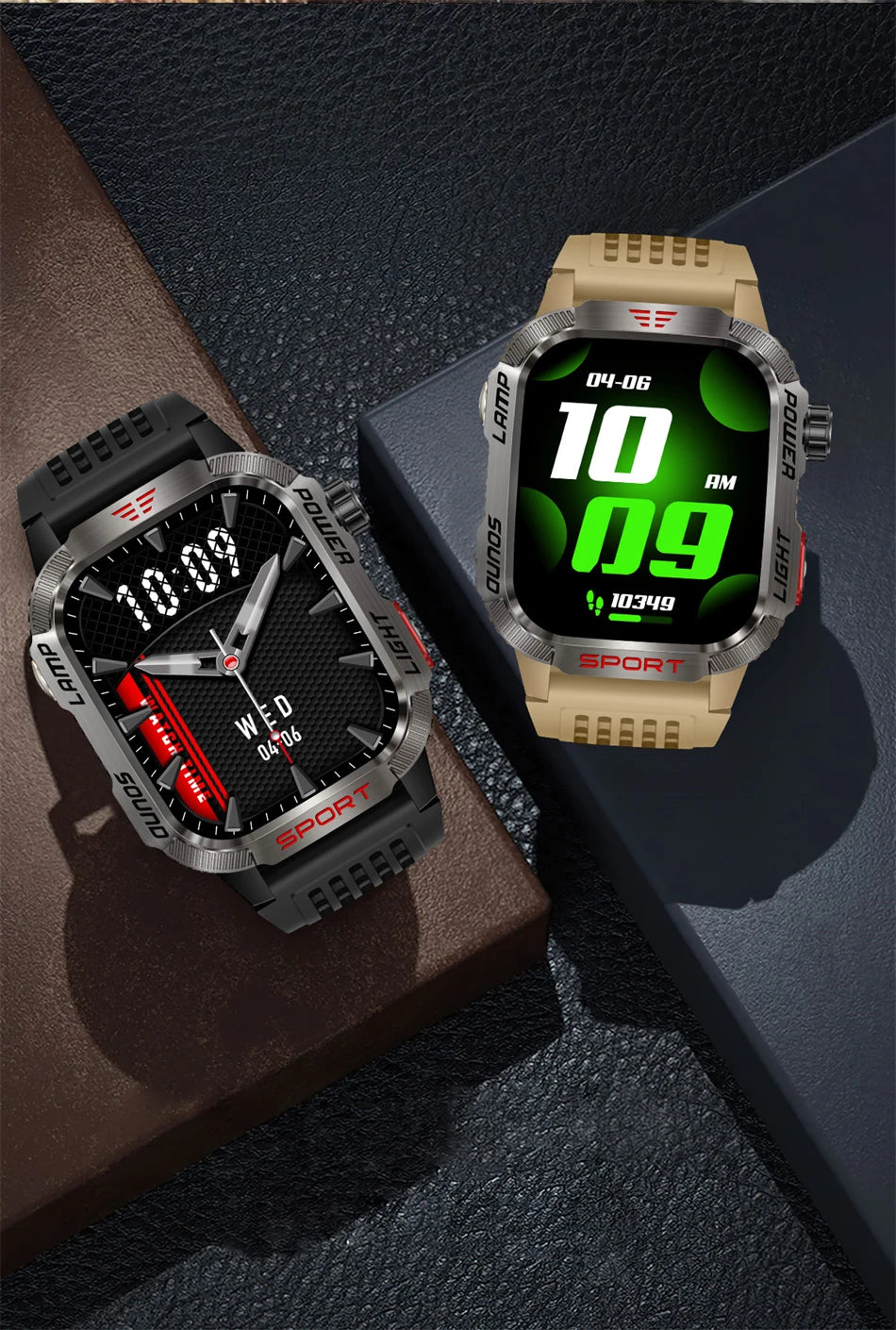 Outdoor Sports Smart Watch Men 2.01" GPS Tracker Compass LED Flashlight 600mAh Battery Waterproof Bluetooth Call Smartwatch Man