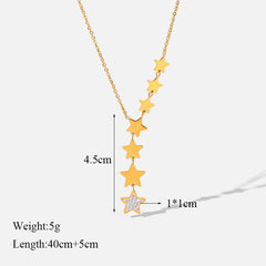 316L Stainless Steel Water Drop Pendant Necklace For Women Trendy