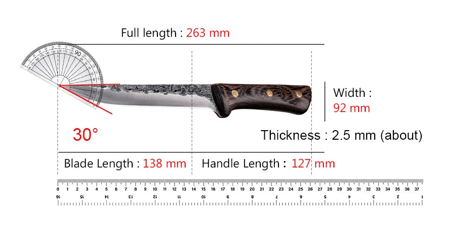 High Hardness Butcher Knife Stainless Steel Tiger Pattern Kitchen knife Bone Chopper