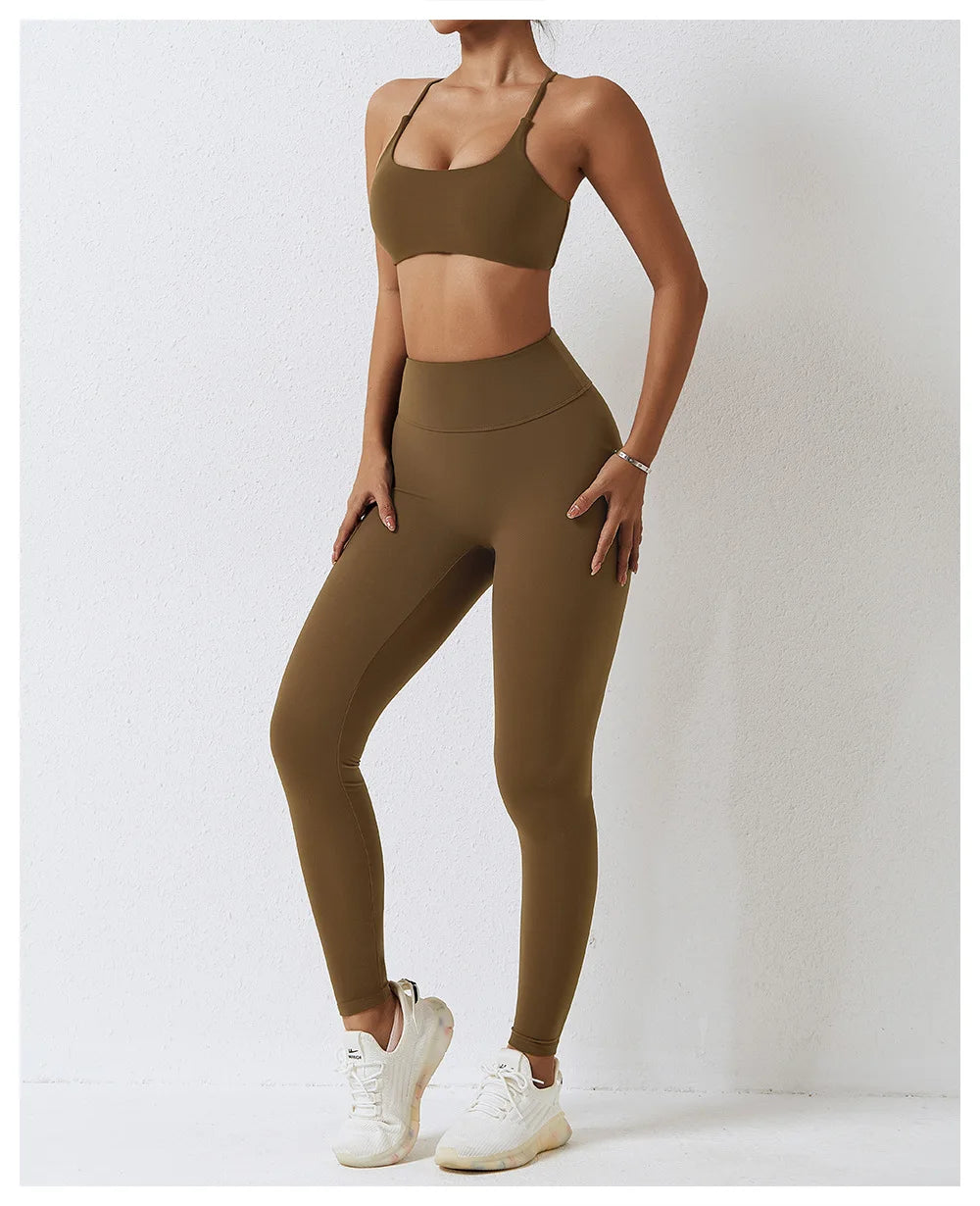 Seamless Yoga Set Workout Sportswear Gym Clothing 2Pcs Sport Sets Women
