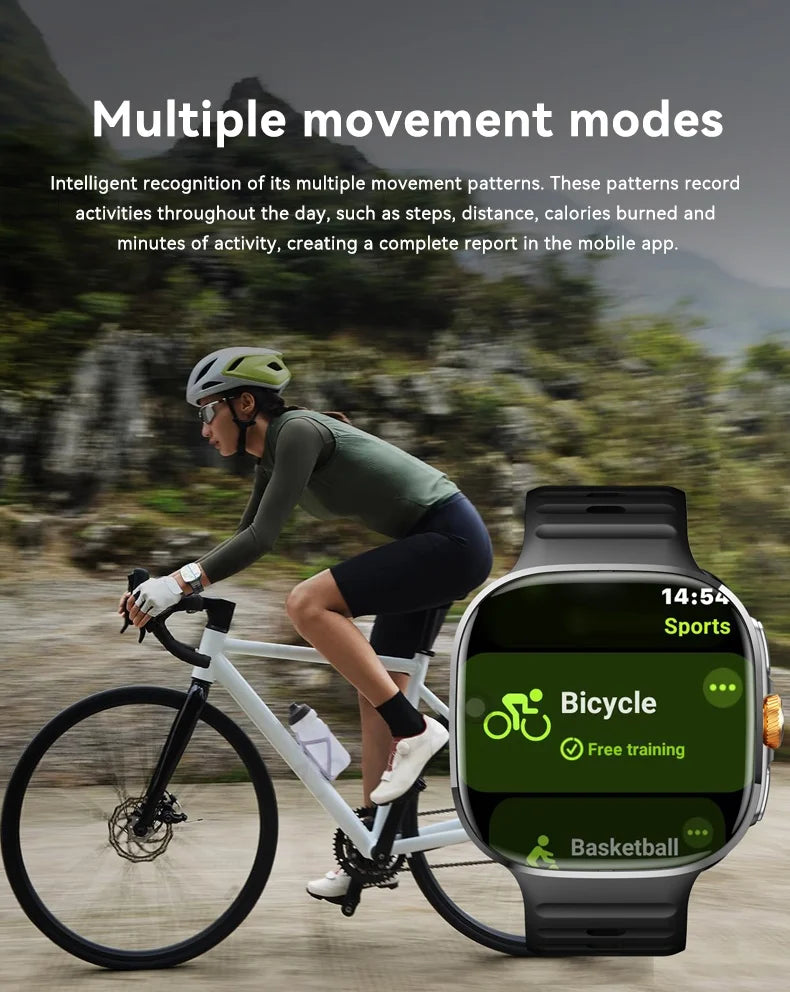 M99 Smartwatch 5G With 2.4inch Amoled Screen 900W Rotating Camera WIFI GPS Position Compass NFC Bluetooth 1024GB Smart Watch