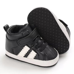 Black Fashion Casual Shoes Boys And Girls Non Slip First Walkers