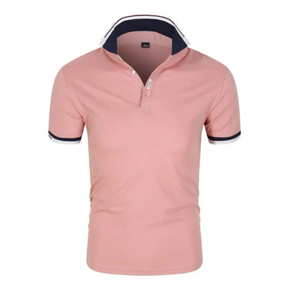 Summer Men Polo Men Shirt Short Sleeve Polo Shirt Contrast Color Polo New Clothing Streetwear Casual Fashion Men Collar Tops