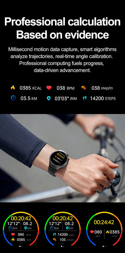 New Smart Watch Men Full Touch Screen Compass Bluetooth Call Flashlight Sports Activity Fitness Heart Rate Waterproof Smartwatch
