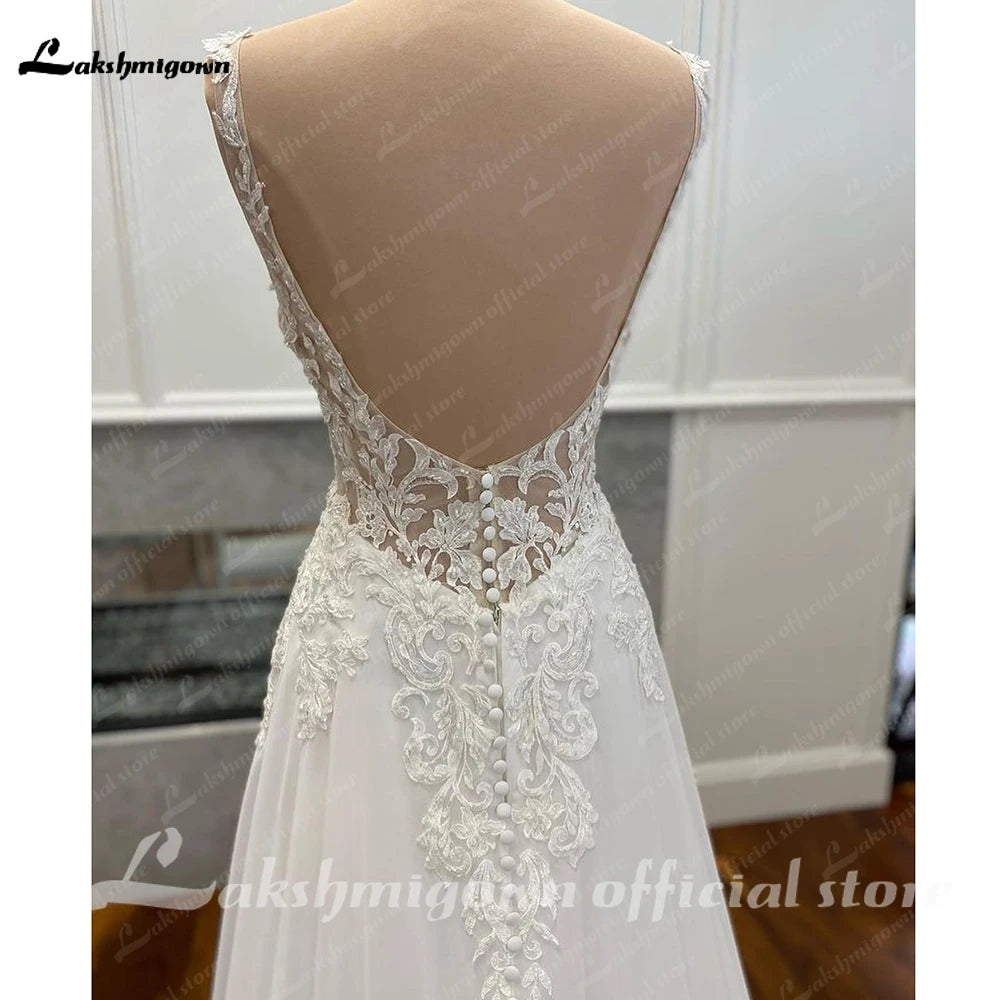 White Bridesmaid Dresses: Wedding Gowns Open Back Vintage Bridal Boho Long