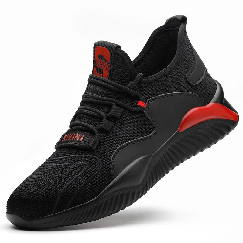 Work Safety Shoes Men Steel Toe Work Boots Puncture-Proof Working Shoes Lightweight Sneakers Construction Work Safety Boots