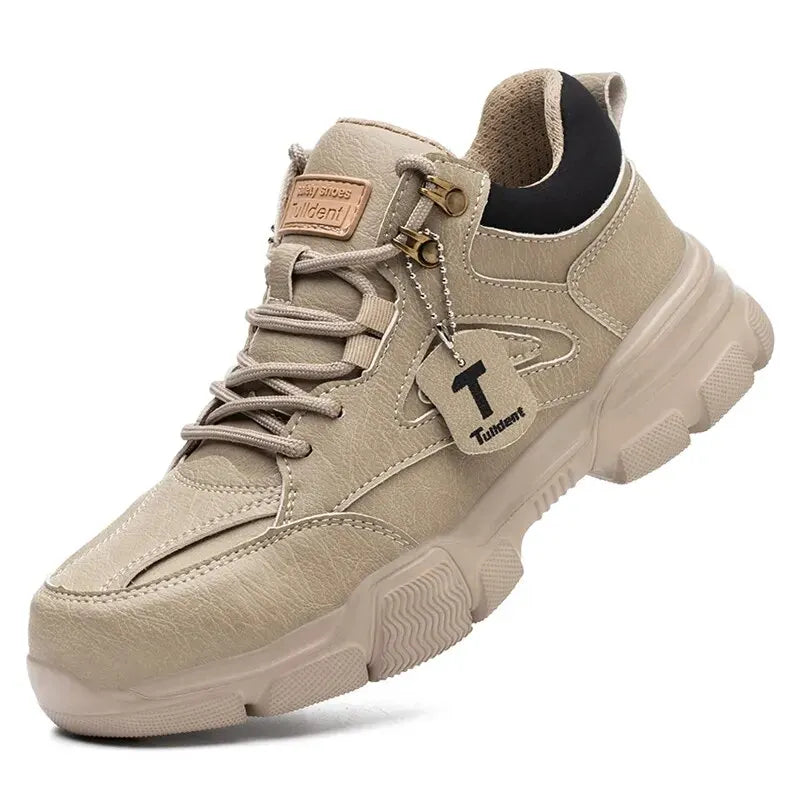 High-quality Safety Shoes Men Steel Wire Rotary Buckle Work Sneakers Indestructible Shoes Anti-smash Anti-puncture Work Shoes