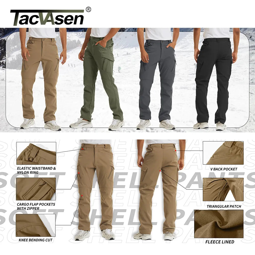 Winter Softshell Thermal Hiking Pants Tactical Pants Mens