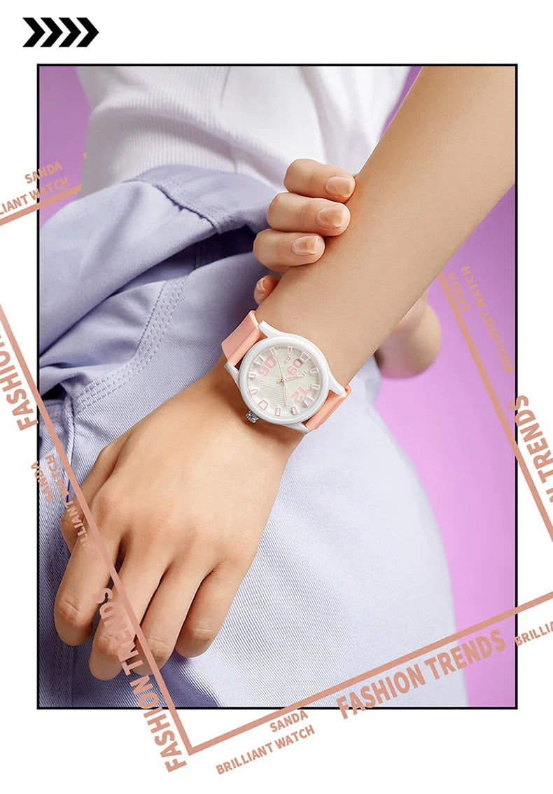 Fashion women's watches, simple casual Soft silicone strap lady watches waterproof, nurse watches for woman, ladies wristwatch