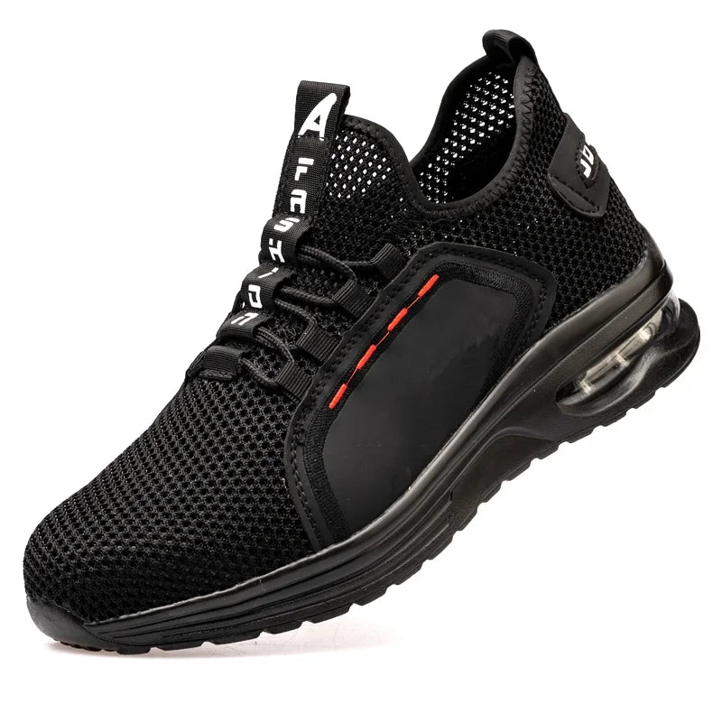 Air Cushion Work Safety Shoes For Men Women Breathable Work Sneakers Steel Toe Shoes Anti-puncture Safety Protective Shoe