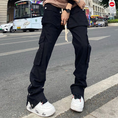 Oversize Pants Cargo Y2k Sweatpants Male Men Trousers Man Casual Black