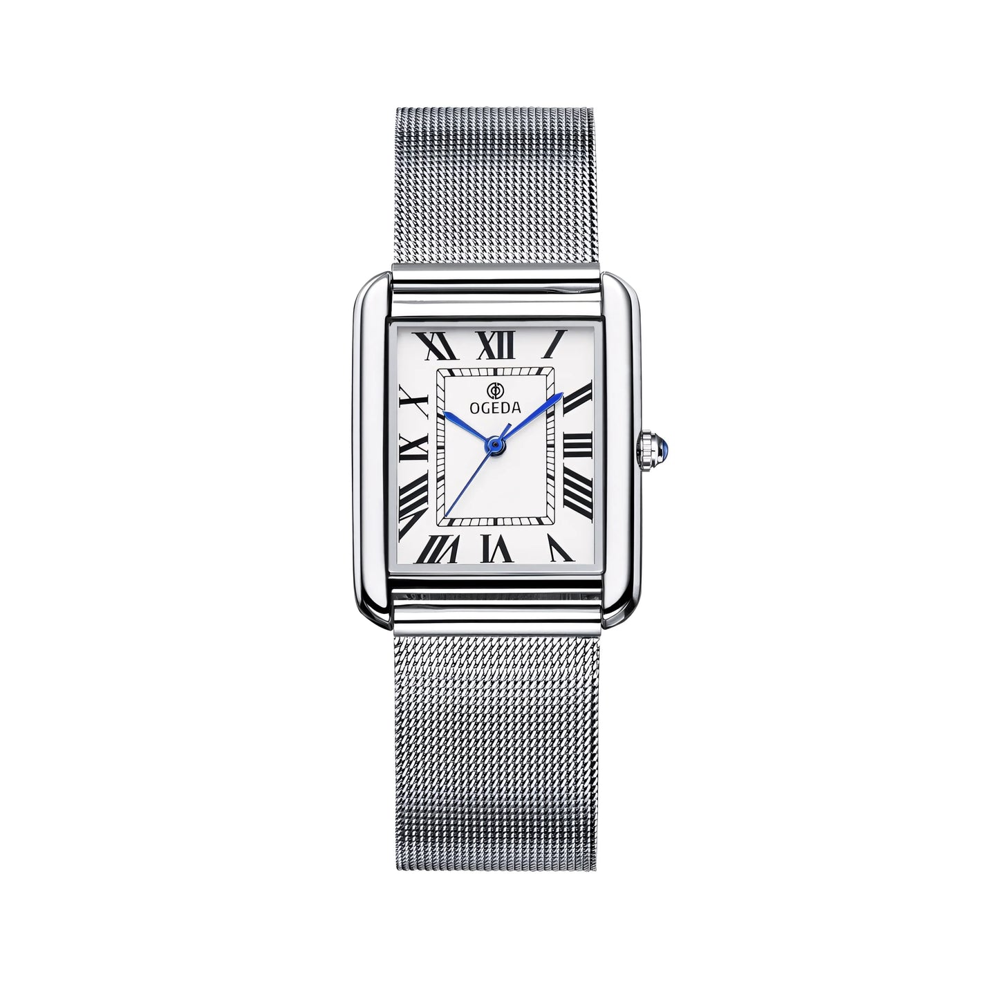 OGEDA Waterproof Couple Watches Casual Fashion Quartz Stainless Steel Leather Strap Square Dial Men's And Women's Lover Watch