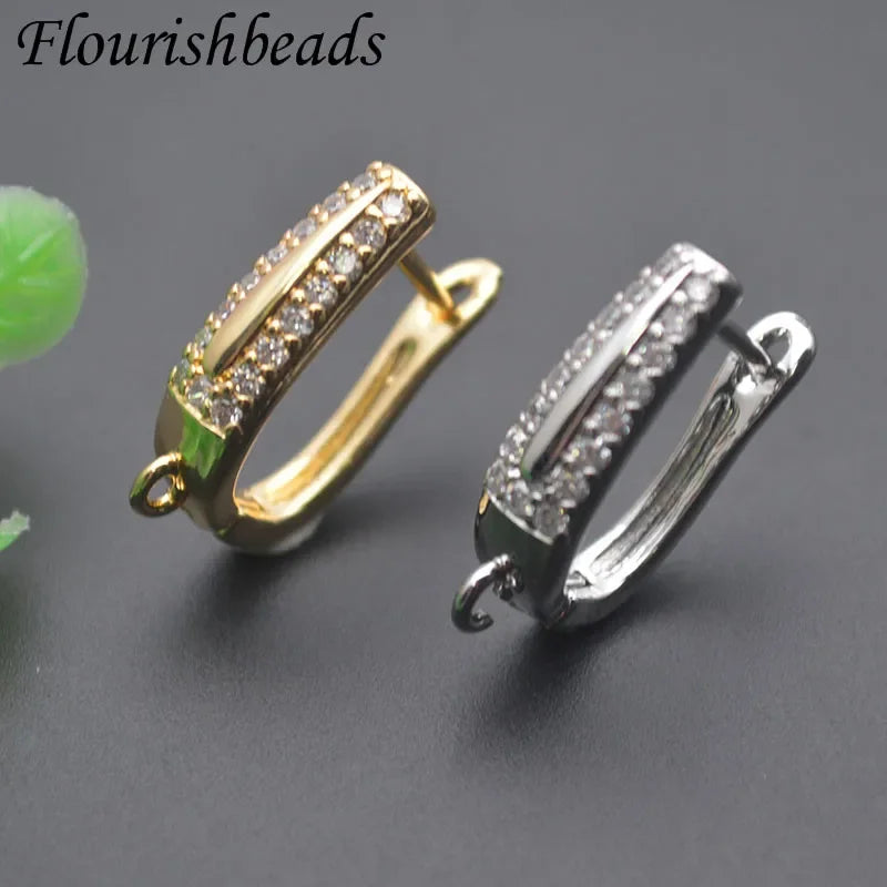 Nickle Free Anti-rust Gold Color Plain Metal Earring Hooks Jewelry Findings 50pc Per Lot