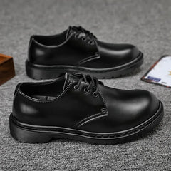 Oxford Mens Dress Shoes lace up fashion Formal Business genuine Leather