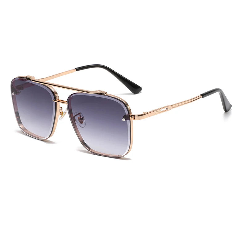 Sunglasses for Men Fashion Metal Big Frame Sun Glasses Brand Design