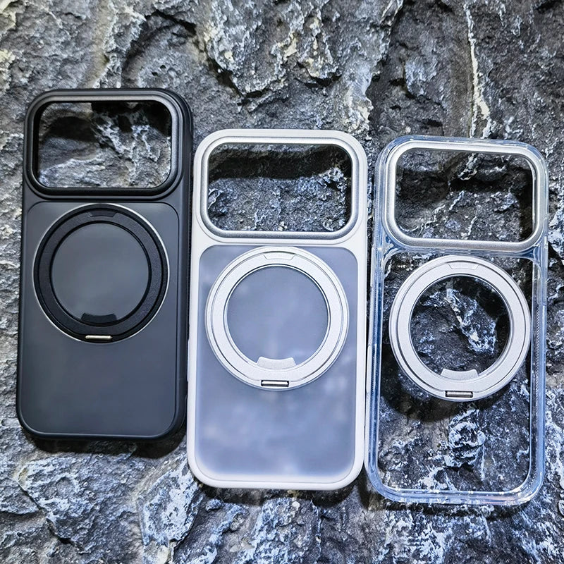 Magnetic 360 Degrees Rotating Ring Holder Case For iPhone 17 Pro Max / 17 Air