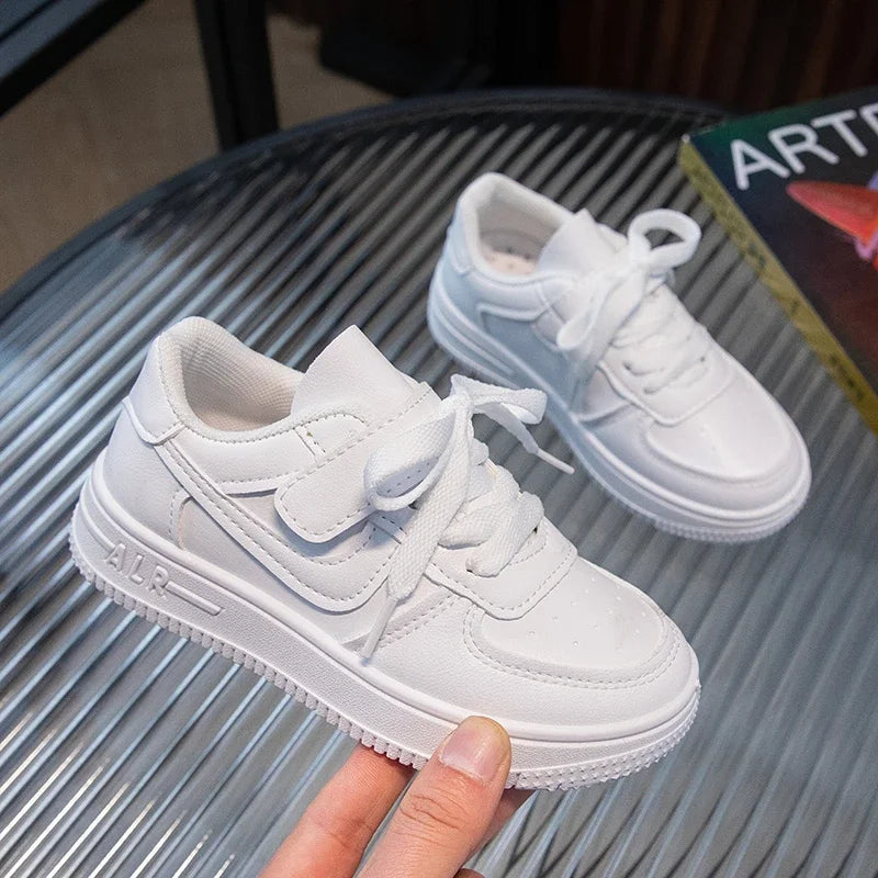 2023 Sneakers Kids Solid White Shoes for Boys and Girls Casual Sports Board Shoes Spring Autumn Chaussures