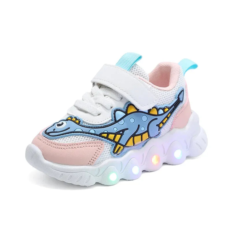 Tennis Shoe LED Children Trainer Cartoon Boy Casual Sneaker for Boy