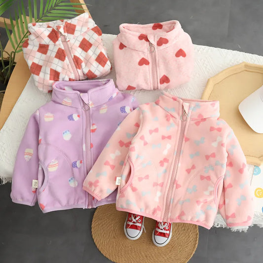 Children Girls Clothes Baby Coat Kids Cute Thickened Jacket Toddler Fashion