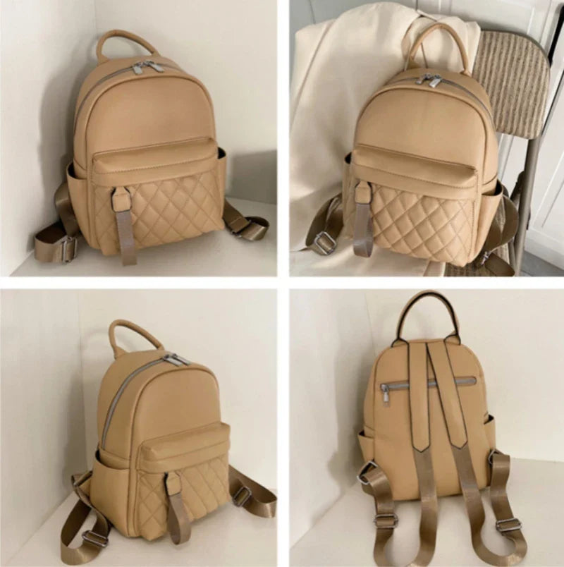 Embroidery Name Backpack Women's PU Bag Fashion Ladies Gift High Quality PU Backpack Personalized Girls Outdoor Small Backpack