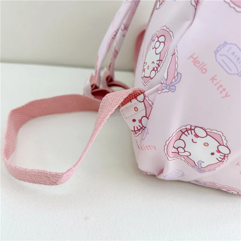 Anime Cartoon Kuromi Melody Cinnamoroll Backpack Boys Girls Cartoon Hello Kitty Kawaii Canvas Fashion Children's Schoolbag