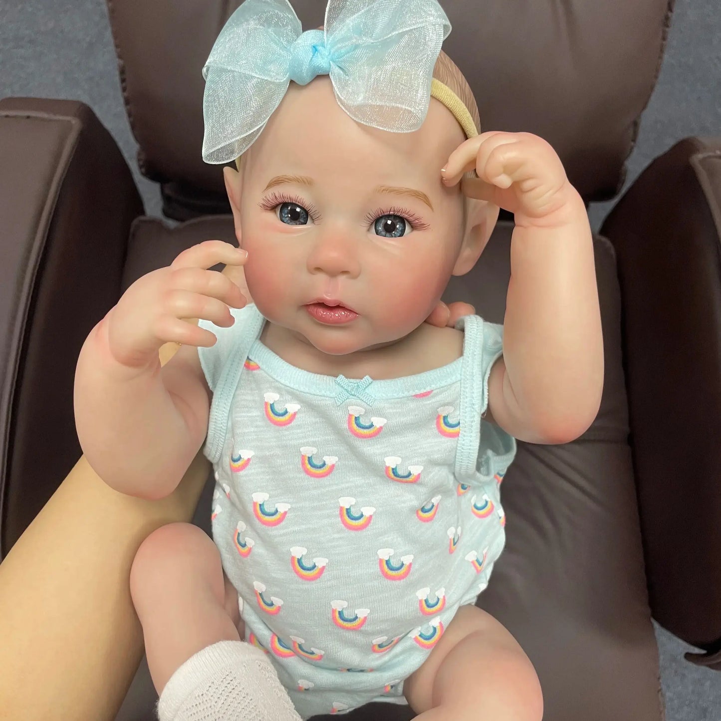 18Inch Raven Full Body Silicone Vinyl Girl Washable Reborn Baby Doll With Painted Lifelike Hair Bebe Reborn Toys Christmas Gift